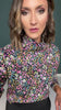 *PRE-ORDER ETA DEC* SSYS Gigi Scuba Mock Neck Cropped Pullover In Wildflower *FINAL SALE*