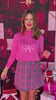 SSYS Darby Ruffle Neck Sweater In Pink