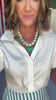 SSYS Elsie Short Sleeve Collared Button Down Poplin Top in White