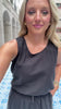 SSYS Jada Linen Sleeveless Top In Black
