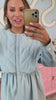 SSYS Oakley Quilted Scallop Overlay Dress In Denim
