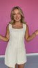 Off White Bow Back Square Neck Romper *FINAL SALE*