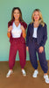 SSYS Elaina Zip Bomber Jacket In Maroon