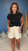 Ecru Belted Side Pocket Utility Skort *FINAL SALE*