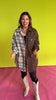 Brown Tweed Split Plaid Shacket *FINAL SALE*