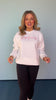 Cream Multi Embroidered Bow Crew Neck Sweatshirt