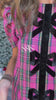 Festive and fun, the Everly Bow Dress features a pink plaid tartan print, puff sleeves, and sweet velvet bow accents. Perfect for holiday parties, family photos, and mommy & me matching moments. A charming must-have for the season!