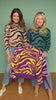 SSYS Jacey Animal Stripe Knit Sweater In Purple