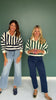 SSYS Landon Color Block Stripe Rugby Top In Black and Taupe