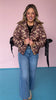 Taupe Animal Printed Bow Detail Puffer Jacket *FINAL SALE*