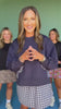 SSYS Crew Neck Printed Panel Scuba Sweatshirt In Navy Cane