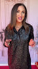 SSYS Kenzie Sequin Button Down Top In Black