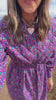 SSYS Oakley Quilted Scallop Overlay Dress In Purple Floral