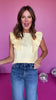 Yellow Ruffle Ruched Sleeve Top *FINAL SALE*