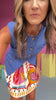 Cobalt Blue Cutaway Front Hem Gold Button Vest *FINAL SALE*