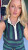 SSYS Landon Color Block Stripe Rugby Sleeveless Top and Peyton Skort Set In Navy and Hunter