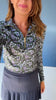 SSYS Long Sleeve Quarter Zip Top In Navy Floral
