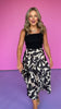 Black Print Midi Skirt