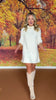 SSYS Evie Long Sleeve Turtleneck Mini Sweater Dress In Ivory