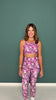 SSYS Magenta Bloom Print Compression Sports Bra