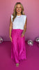 Pink Micro Pleated Wide Leg Pants *FINAL SALE*