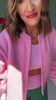 SSYS Signature Split Cropped Sweatshirt In Bubblegum