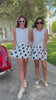 SSYS Matilda Polka Dot Skort In White Navy