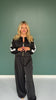 SSYS Sylvie Satin Track Pants in Black