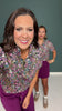 SSYS Scuba Short Sleeve Zip Up Top In Wildflower