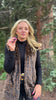 SSYS Dark Brown Animal Faux Fur Long Line Vest