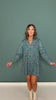 SSYS Halley Ruffle Collar Babydoll Dress in Emerald Botanicals