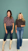 SSYS Verena Short Sleeve Spotted Animal Print Sweater In Brown