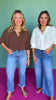 Kelly Green Collared Smocked Sleeve Band Top *FINAL SALE*