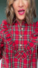SSYS Finley Ruffle Detail Dress In Red Tartan