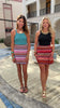 SSYS Sienna Retro Waves Skort in Orange Sunset