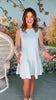SSYS The Stella Pearl Sleeve Dress In Pastel Blue