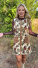 SSYS Tara Suede Contrast Shift Dress In Vintage Floral