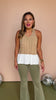 Taupe Cable Knit Sweater Tank Top *FINAL SALE*