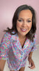 SSYS Connie Printed Short Sleeve Pajama Shorts Set In Wildflower Sky