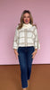 Cream Plaid Knit Batwing Sleeve Top *FINAL SALE*