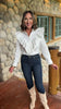 SSYS Finley Long Sleeve Ruffle Detail Top In White
