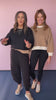 SSYS Sloan Bubble Sleeve Colorblock Pullover In Black Taupe