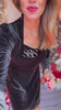 SSYS Star Square Neck Velvet Dress