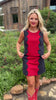 SSYS Fiona Scallop Colorblock Set In Navy and Red