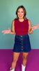 SSYS Ribbed Crew Neck Sleeveless Tank In Maroon