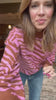 SSYS Aspen Mock Neck Sweater In Pink Tiger