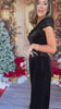 SSYS Cherish Sequin One Shoulder Top In Black Velvet