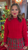 SSYS Signature Long Sleeve Poplin Undershirt In Red Tartan
