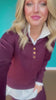 SSYS Poppy Knit Layered Jogger Set In Oxblood