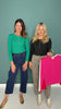 SSYS Cece Knit Long Sleeve Top With Gold Button Detail In Red